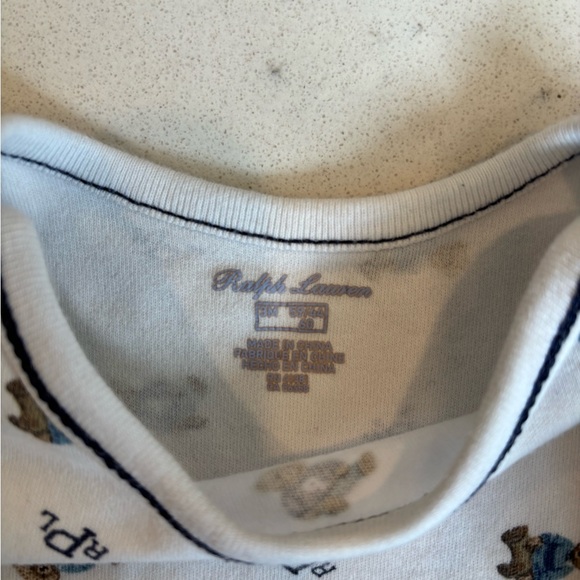 Ralph Lauren Baby Boys Stripe & Bear Printed Short Sleeve Bodysuit 2-Pack - Picture 5 of 5